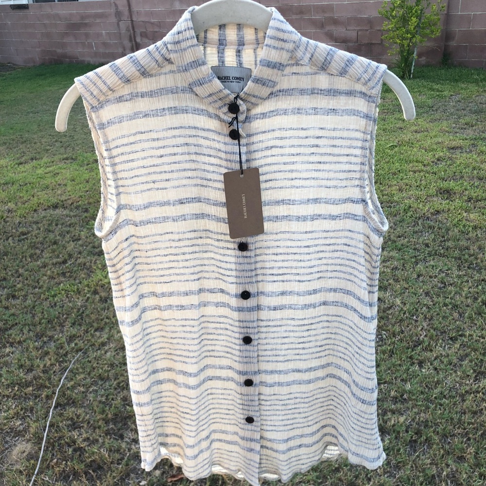 NWT Rachel Comey Bosa Shirt in Faded Stripe - Picture 7 of 16